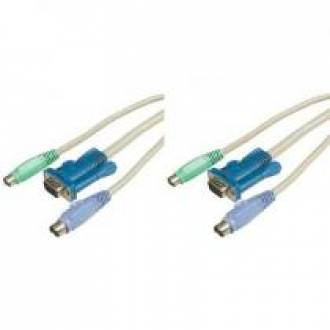 CABLE EXTENSION 3 EN 1 PS2 MONITOR - TECLADO - RATON DE 5 Mts.