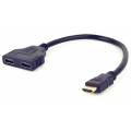 CABLE BIFURCADOR DUPLICADOR HDMI 1 MACHO ---> 2 HEMBRAS DE 20 CM