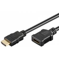 CABLE HDMI TIPO A DE 19 CONTACTOS MACHO ---> HEMBRA DE  1 Mts.