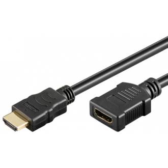 CABLE HDMI TIPO A DE 19 CONTACTOS MACHO ---> HEMBRA DE  1 Mts.