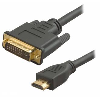 CABLE HDMI TIPO A DE 19 CONTACTOS ---> DVI-D 18+1 MACHO DE   2 Mts.