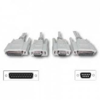 CABLE INTERLINK/LAPLINK 2xDB25 HEMBRA ---> 2xDB9 HEMBRA DE 5 Mts. (C-6)