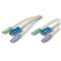 CABLE TRIPLE CONMUTADOR KVM DE 5 Mts.