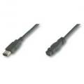 CABLE ADAPTADOR FIREWIRE 800 IEEE 1394B 9-6 PINES MACHO ---> MACHO 1.8 Mts.