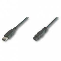 CABLE ADAPTADOR FIREWIRE 800 IEEE 1394B 9-6 PINES MACHO ---> MACHO 1.8 Mts.