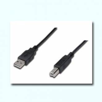CABLE USB 2.0 TIPO A-B MACHO ---> MACHO DE 1.8 Mts. NEGRO (100% COBRE)