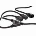 CABLE ALIMENTACION DOBLE IEC C13 HEMBRA - 1 IEC 14 MACHO DE 1.7 MTS.(C-8)