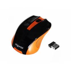 APPROX RATON OPTICO WIFI NEGRO/NARANJA
