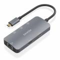 AISENS HUB USB-C DOCK 6 EN 1 USB-C A 1XHDMI 1XRJ45 3XUSB-A USB-C PD 15CM