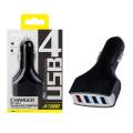 CARGADOR STOOL MECHERO AT800 FLASH 3+1 USB QC3.1 3.4A NEGRO