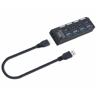 MTK HUB USB 4 PTOS USB 3.0 CON INTERRUPTOR