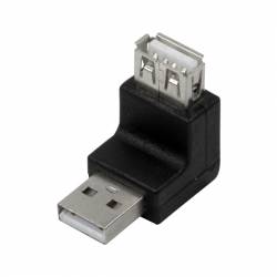 ADAPTADOR USB TIPO A MACHO-A HEMBRA ANGULADO 270º