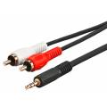 CABLE AUDIO JACK 3,5 HEMBRA ---> 2xRCA MACHO 20 MTS.