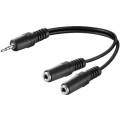LATIGUILLO BIFURCADOR JACK STEREO 1 MACHO - 2 HEMBRA