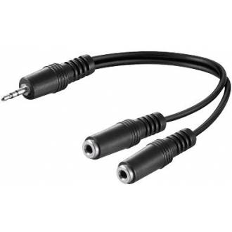 LATIGUILLO BIFURCADOR JACK STEREO 1 MACHO - 2 HEMBRA