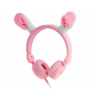 AURICULARES PARA NIÑOS AVENZO / JACK 3,5MM / CONEJO ROSA