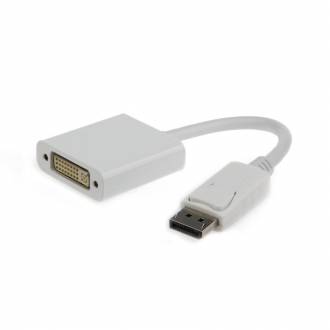 ADAPTADOR DISPLAY PORT  MACHO ---> DVI 24+5 HEMBRA BLANCO LATIGUILLO 10CM
