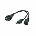 CABLE OTG USB HEMBRA TIPO A A MICRO-USB MACHO Y HEMBRA