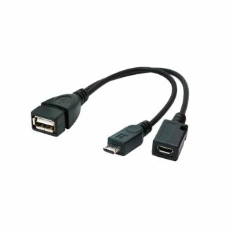 CABLE OTG USB HEMBRA TIPO A A MICRO-USB MACHO Y HEMBRA