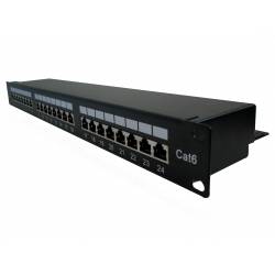 PANEL CON 24 CONECTORES HEMBRAS RJ45 CATEGORIA 6