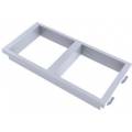 PLACA DE 2 HUECOS DE 45x45mm PARA CAJA DE SUPERFICIE CA-1008001