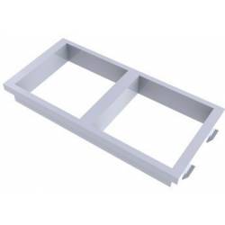 PLACA DE 2 HUECOS DE 45x45mm PARA CAJA DE SUPERFICIE CA-1008001