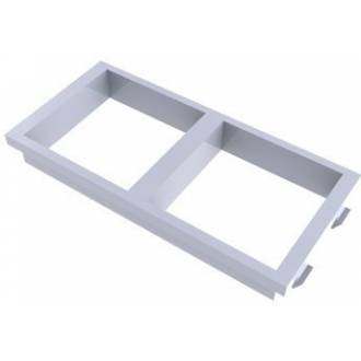 PLACA DE 2 HUECOS DE 45x45mm PARA CAJA DE SUPERFICIE CA-1008001