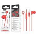 AURICULARES CON MICROFONO C6189 / JACK 3.5MM / 1.2M / ROJO