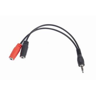 GEMBIRD CABLE AUDIO JACK STEREO 3.5 mm. MACHO --->  2x HEMBRA (AURICULAR+MICROFONO) DE 20CM