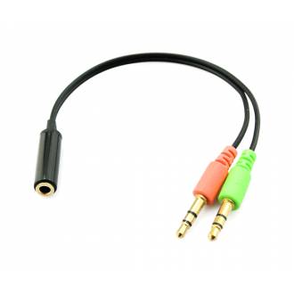 GEMBIRD ADAPTADOR AUDIO 3.5mm JACK HEMBRA A JACK MACHO MACHO