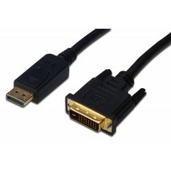 CABLE ADAPTADOR DISPLAYPORT (MACHO) ---> DVI-D (MACHO) 2 MTS