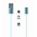 GEMBIRD CABLE USB 2.0 A MICRO / LIGHTNING / TYPE C MAGNETICO