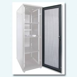 PUERTA METALICA PERFORADA 37HU ANCHO 800mm NEGRO
