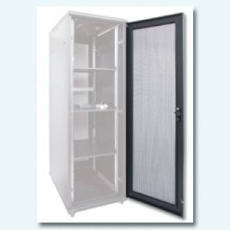 PUERTA METALICA PERFORADA 37HU ANCHO 800mm NEGRO