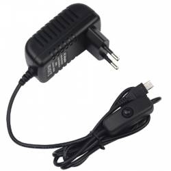 CARGADOR PARA MÓVIL MICRO USB ENCHUFE PARED ULTRARAPIDO 3A CON INTERRUPTOR