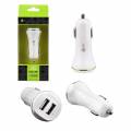 CARGADOR USB DE MECHERO 2.1A BAMBOO DOBLE USB VERDE