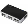 DIGITUS HUB USB 2.0 DE 4 PUERTOS CON ALIMENTADOR