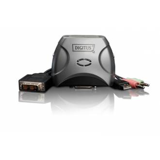 DIGITUS CONMUTADOR KVM USB DVI Y AUDIO 2x1