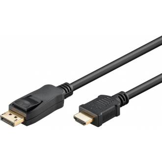CABLE ADAPTADOR DE DISPLAY PORT MACHO A HDMI MACHO DE 1.8 Mts