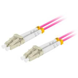 CABLE FIBRA OPTICA LANBERG MULTI LC - UPC - LC - UPC DUPLEX OM4 50 - 125 LSZH VI - 0.5M