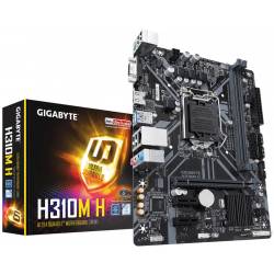 PLACA BASE GIGABYTE H310M-H 1151 MATX 2*DDR4 / PCIE / 6*SATA3 / 8*USB / VGA / HDMI