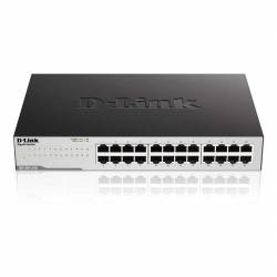 D-LINK SWITCH 24 PUERTOS GIGABIT 10/100/1000 SOBREMESA Y  RACK METALICO