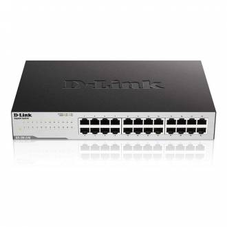 D-LINK SWITCH 24 PUERTOS GIGABIT 10/100/1000 SOBREMESA Y  RACK METALICO