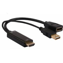 ADAPTADOR HDMI MACHO + USB - DISPLAY PORT HEMBRA