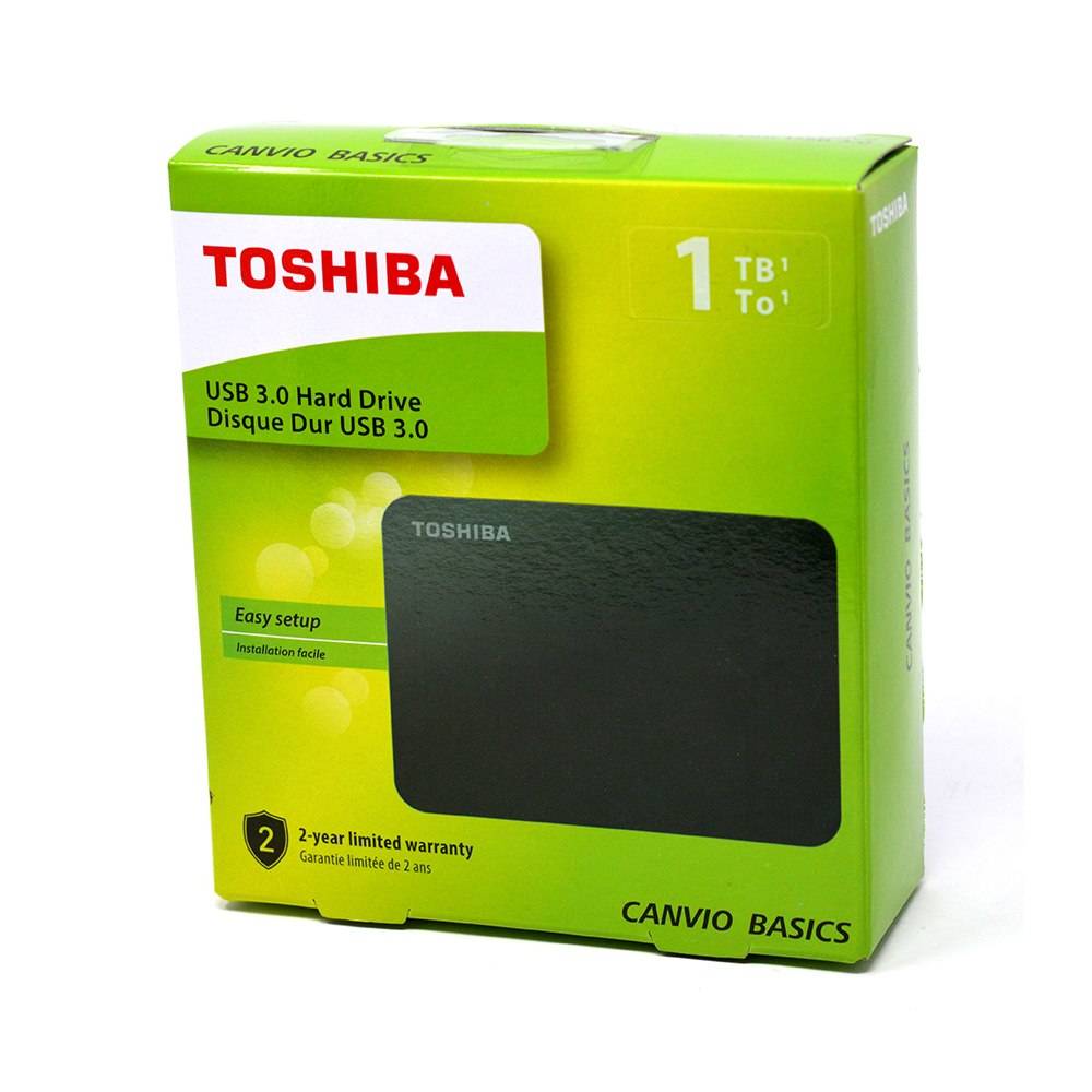 DISCO EXTERNO TOSHIBA 1TB BASICS 2.5" USB 3.0 NEGRO