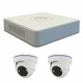 VIDEOGRABADOR HIKVISION 4 CANALES + 2 CAMARA DOMO 720P