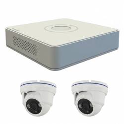 VIDEOGRABADOR HIKVISION 4 CANALES + 2 CAMARA DOMO 720P