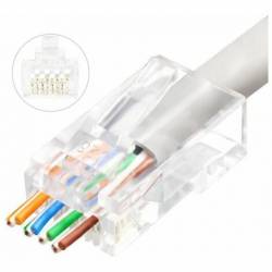 CONECTOR FACTIL MACHO RJ45 CAT-6 - BOLSA 50 PASANTE