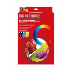 KIT CARTUCHOS COMPATIBLES BROTHER LC 980 / LC 1100 MAGENTA+CYAN+AMARILLO+2 NEGRO