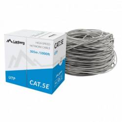 LANBERG BOBINA CABLE UTP  CAT 5e SOLIDO 305 METROS CCA